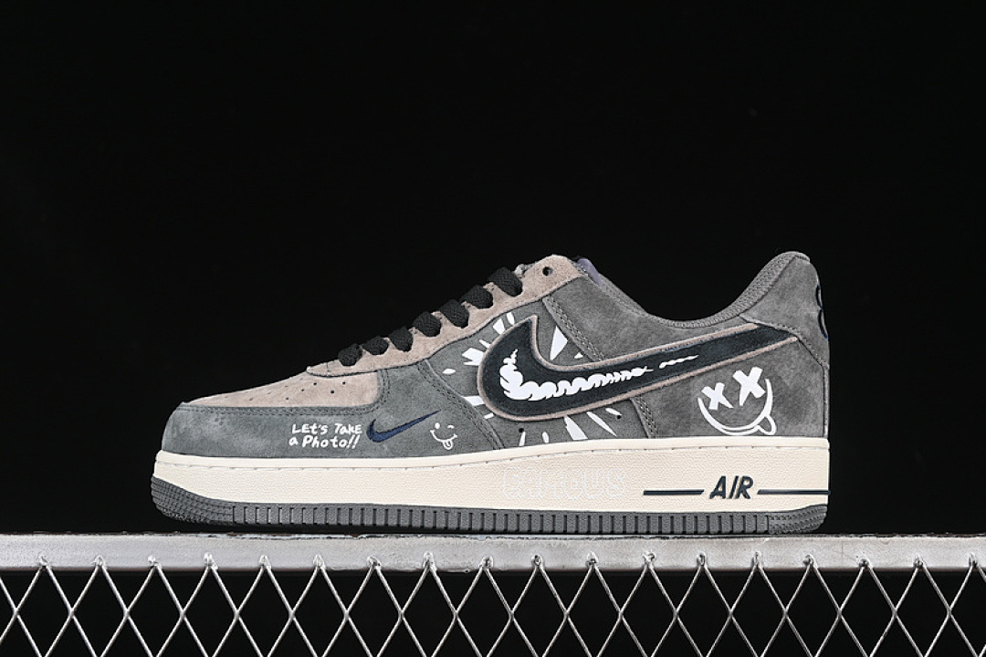 Nike Nike AIR FORCE 1 07 LOW GREY FACED PRINCE GREY/BROWN · YD2452-808, photo 1