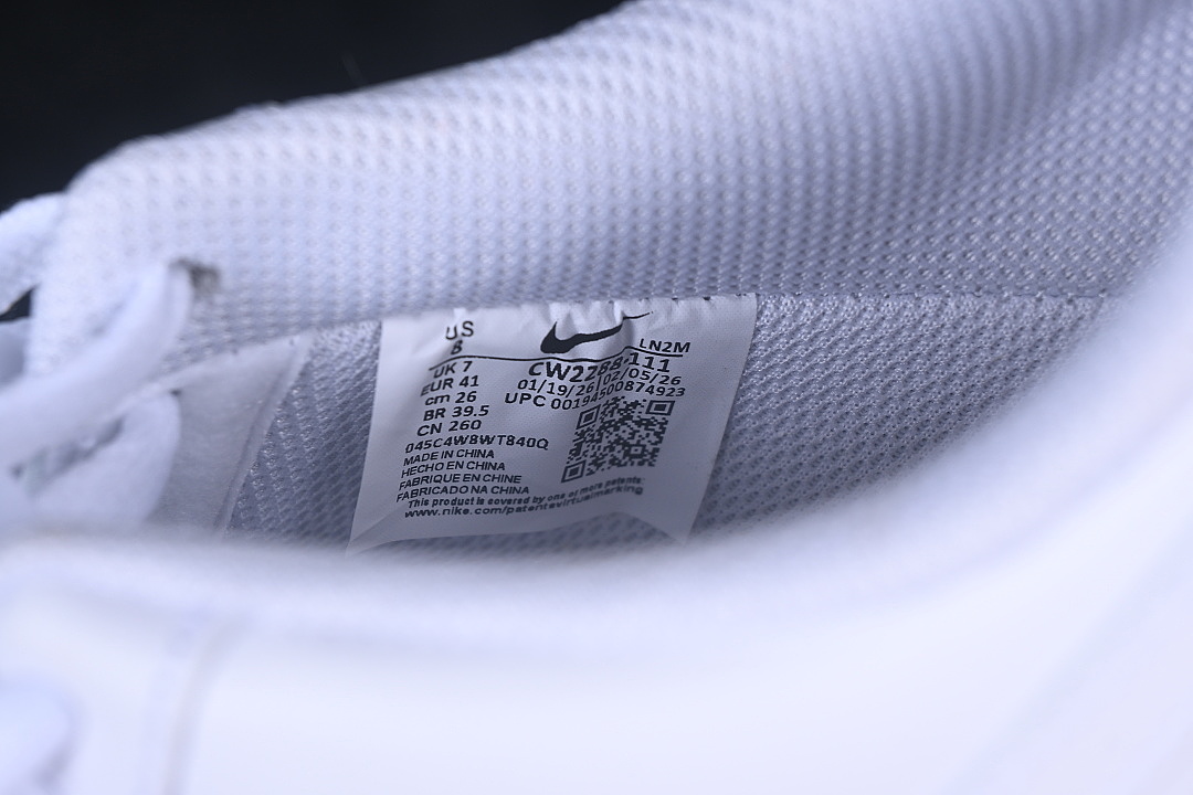 Nike [CW2288-111]-[AIR FORCE 1 07 LOW CASUAL SNEAKERS WHITE/PURE WHITE]-[WOMAN:36-39]-[MAN:40-46] - Image 5