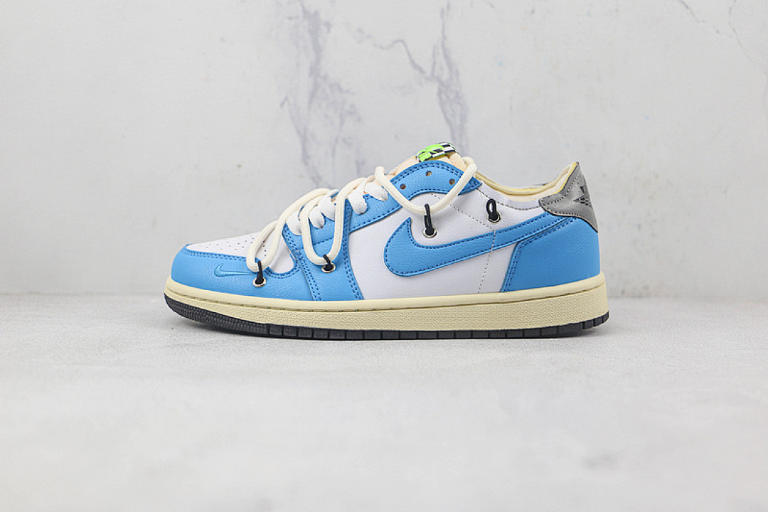 Jordan Jordan [AIR 1 LOW WHITE/WHITE/BLUE]-[WOMAN:36-39]-[MAN:40-46], photo 1