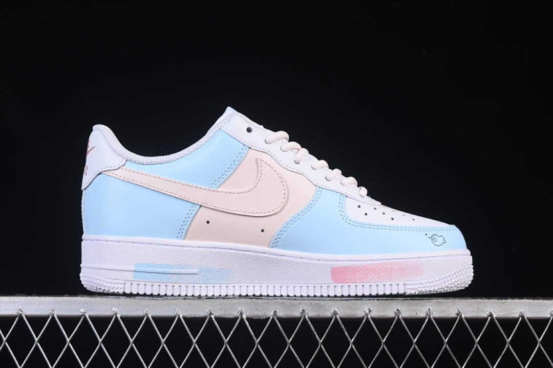Nike [ZH0316-107]-[AIR FORCE 1 07 LOW WHITE/BLUE/PINK/BEIGE]-[WOMAN:36-39]-[MAN:40-45] - Image 16