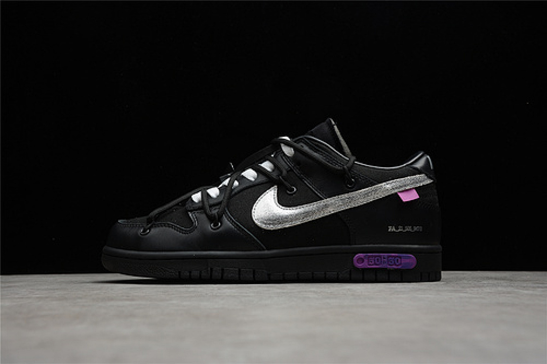 Off-White [DM1602-001]-[OW X SB DUNK LOW THE 50 BLACK/BLACK/SILVER]-[WOMAN:36-39]-[MAN:40-47], photo 1