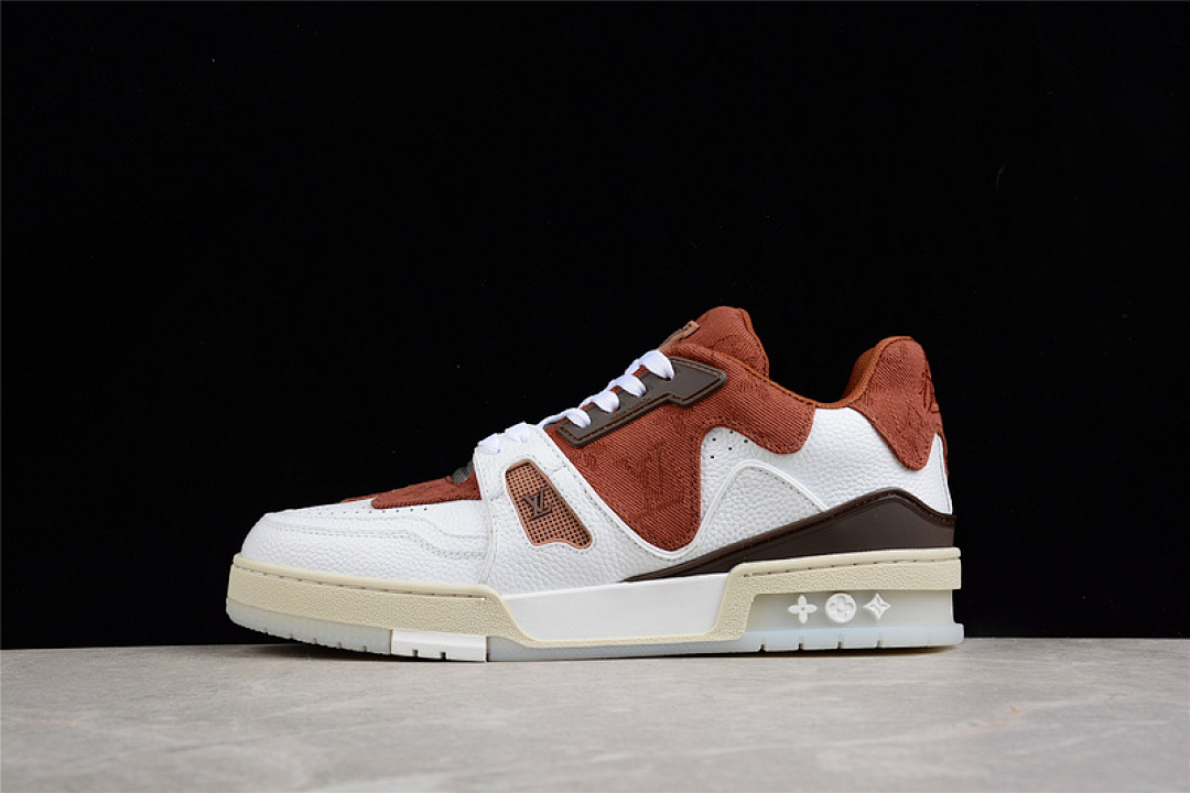 Louis Vuitton [L*V LOW TRAINER SNEAKERS WHITE/BROWN/BLACK]-[MAN:38-45] - Image 16