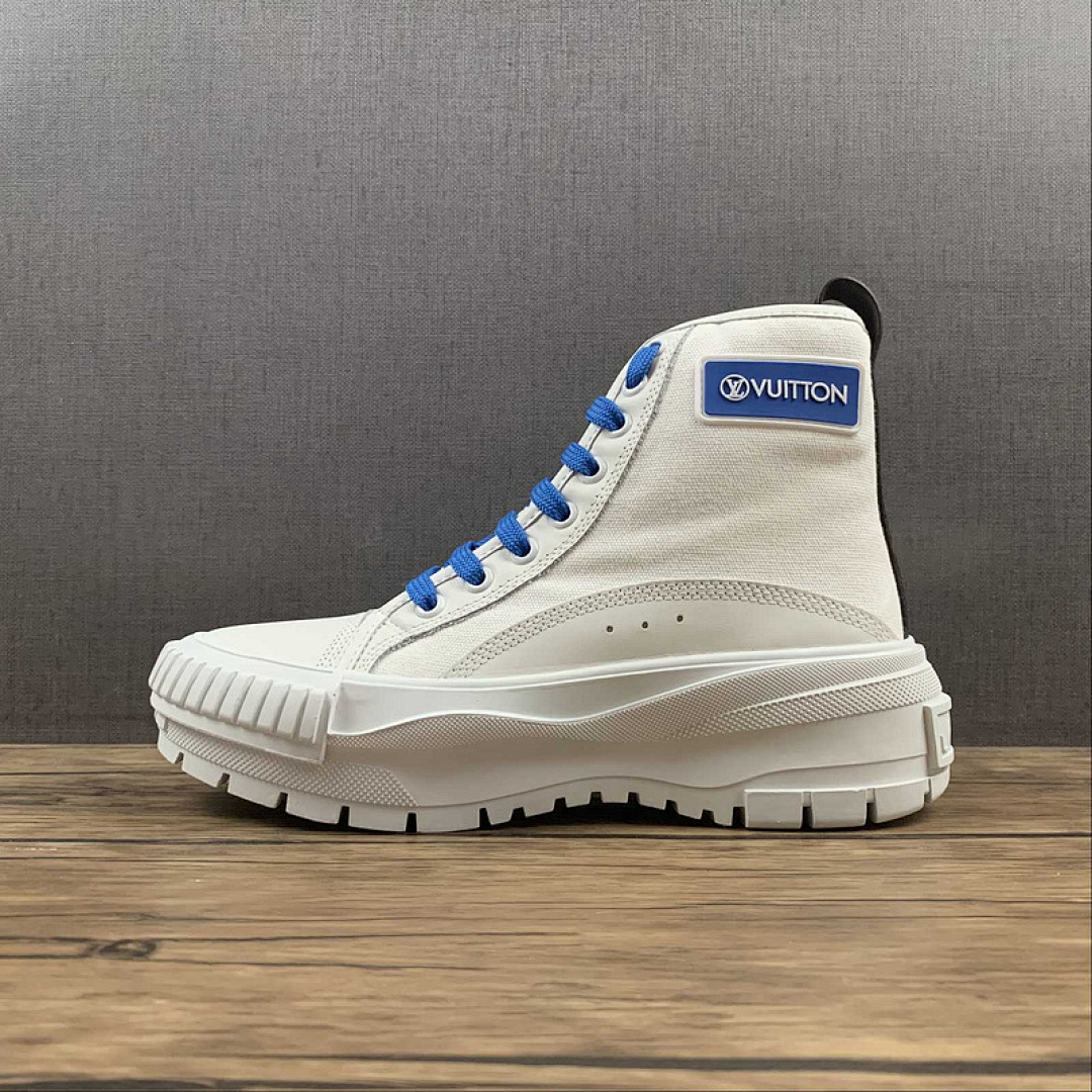 Louis Vuitton Louis Vuitton [L*V CANVAS BOOTS WHITE/WHITE/BLUE]-[WOMAN:35-40], photo 1