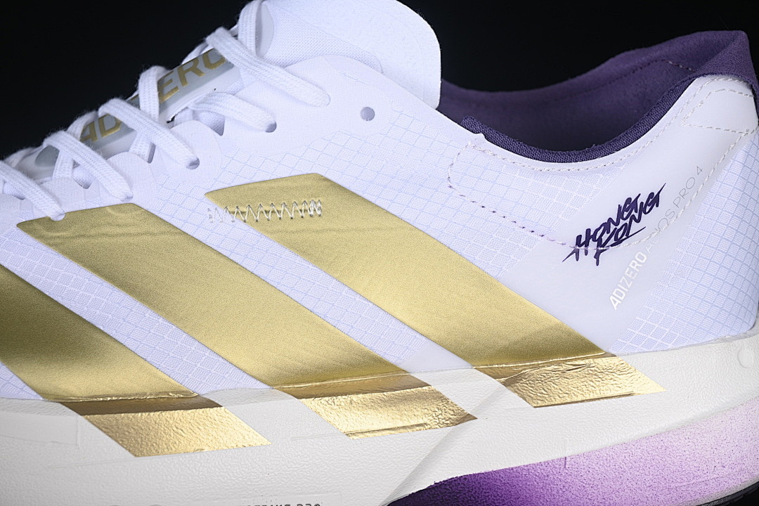 Adidas [KH6359]-[ADIZERO ADIOS PRO 4 CLOUD WHITE/GOLD METALLIC/PURPLE]-[WOMAN:36-39]-[MAN:40-46] - Image 8