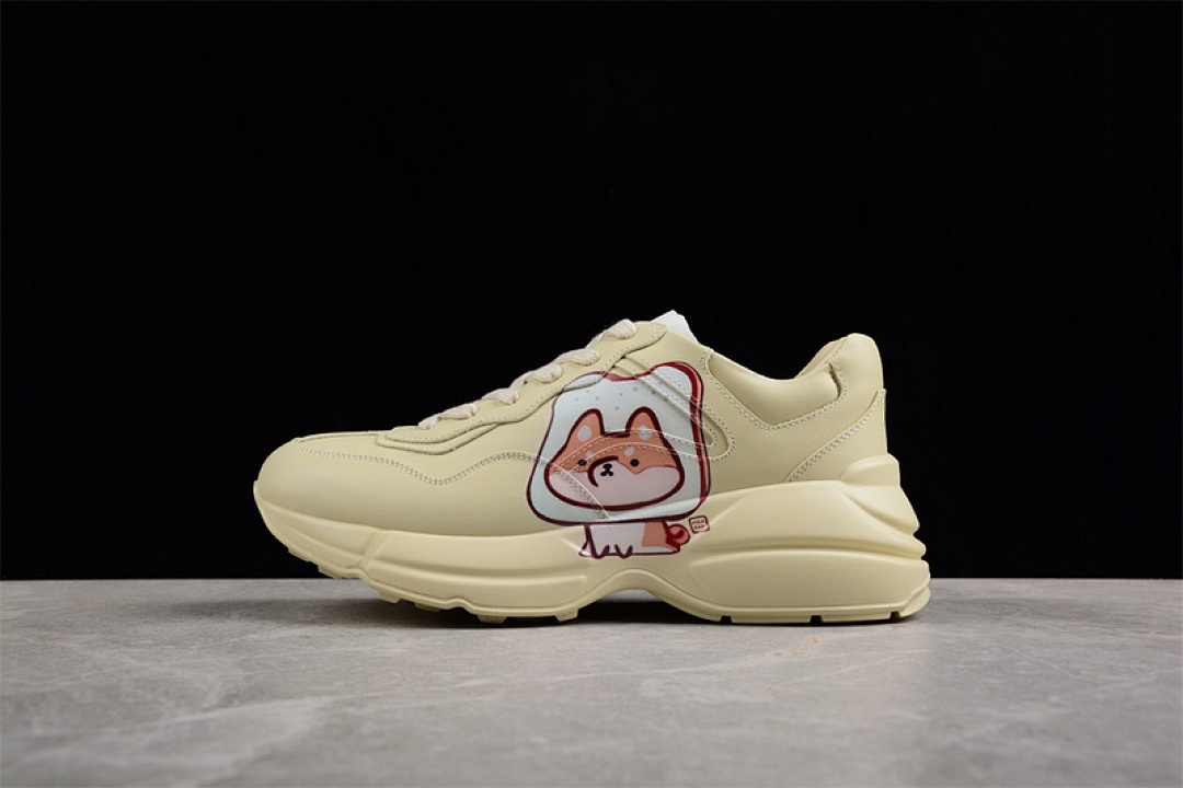 On Running On Running [GU*CCI RHYTON VINTAGE TRAINER SNEAKER BEIGE/BEIGE/BLUE]-[WOMAN:35-39], photo 1