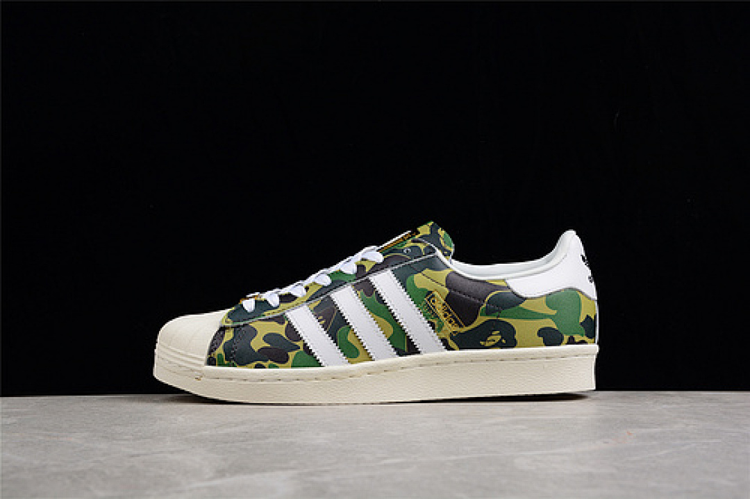Bape [GZ8981]-[BAPE X SUPERSTAR 80S ABC CAMO CLOUD WHITE/CAMO/CAMO]-[WOMAN:35.5-39]-[MAN:40-45], photo 1
