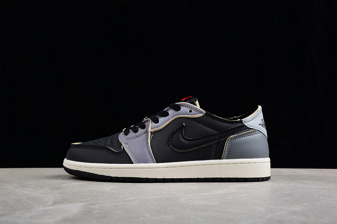 Jordan [DV0982-006]-[AIR JORDAN 1 RETRO LOW BLACK/DARK SMOKE GREY/LIGHT GREY/SAIL/COCONUT MILK], photo 1