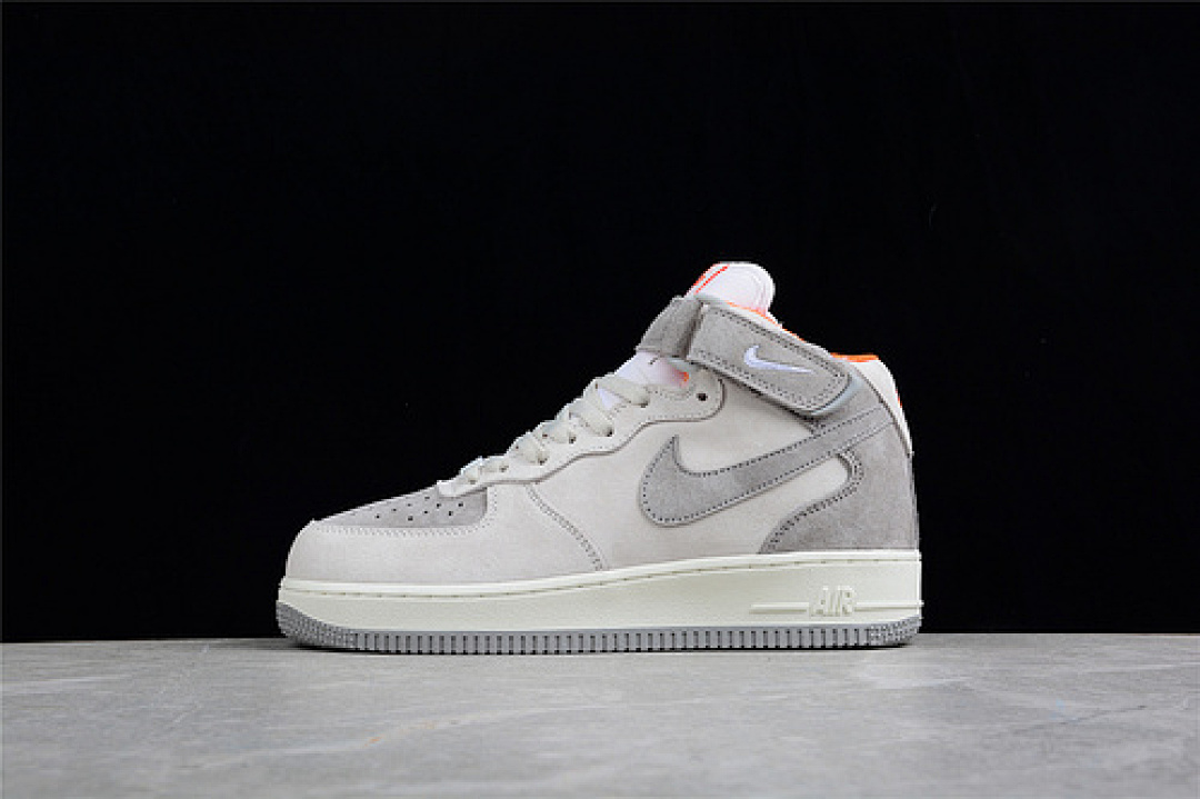 Nike [CQ5059-105]-[OW X AIR FORCE 1 MID 07 GRAY/ORANGE/WHITE]-[WOMAN:36-39]-[MAN:40-45], photo 1