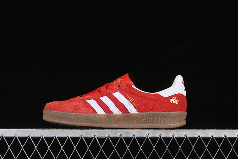 ORIGINALS INDOOR CLOVER CASUAL SHOES COFFEE/RED/WHITE · IF1888, photo 1