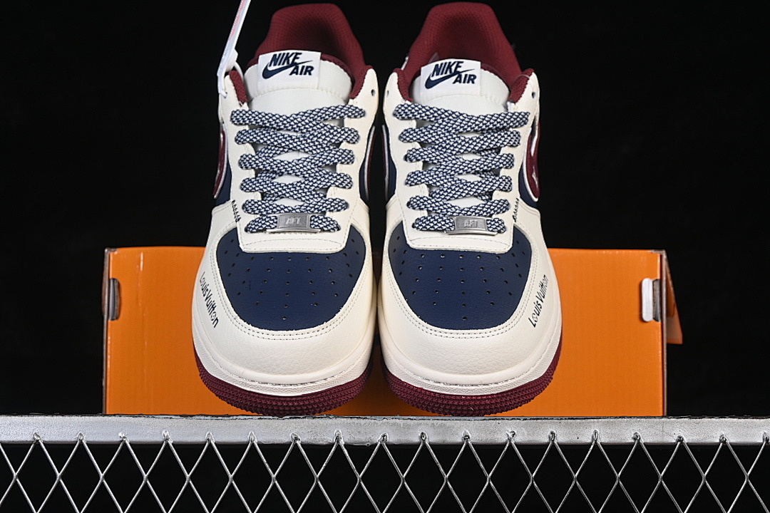 Nike [JP8028-069]-[AIR FORCE 1 07 LOW WHITE/NAVY BLUE/WINE RED]-[WOMAN:36-39]-[MAN:40-45] - Image 13