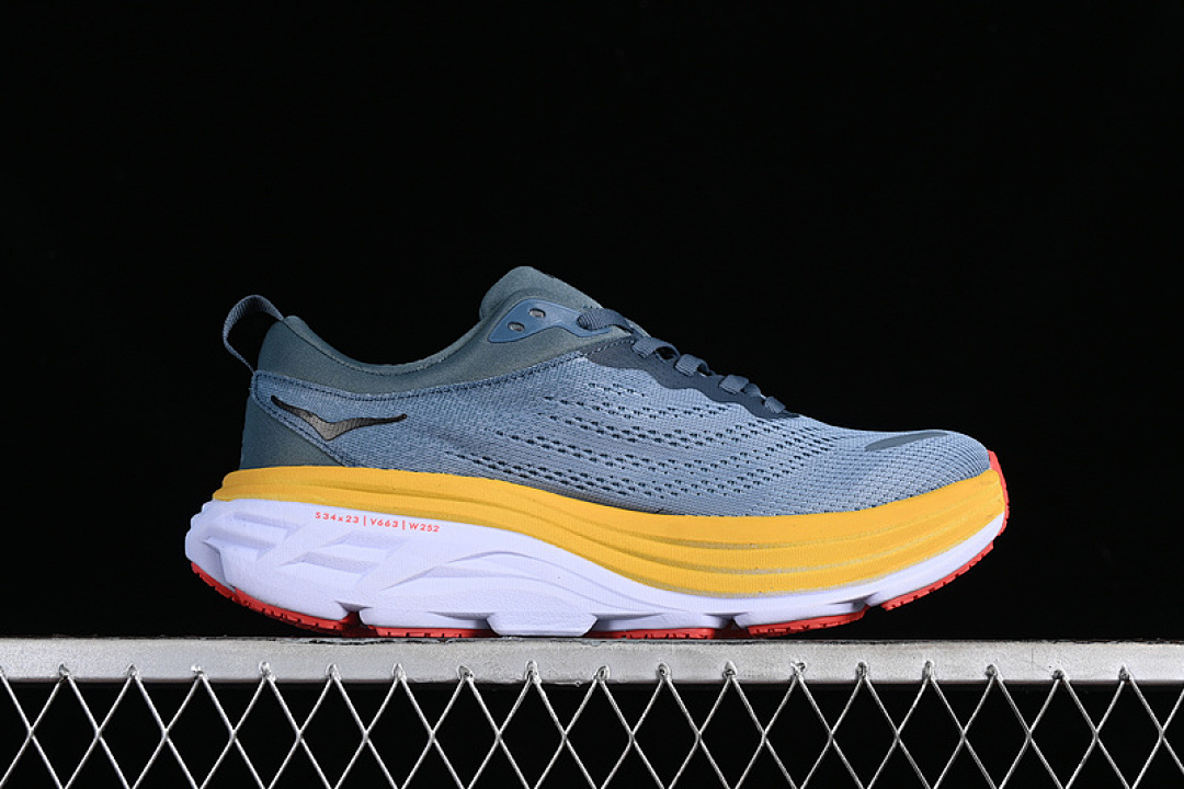 On Running [1123202 GBMS]-[HOKA ONE BONDI 8 WHITE/YELLOW/BLUE]-[WOMAN:36-39]-[MAN:40-45] - Image 16