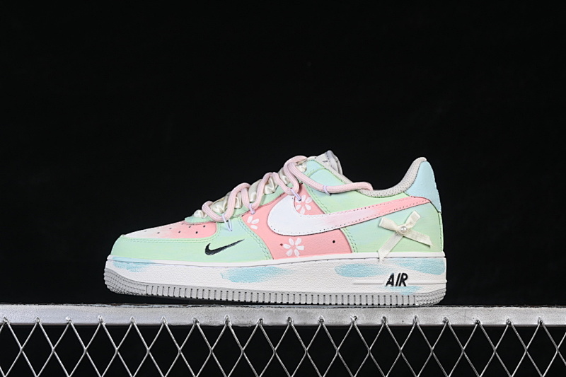 Nike Nike AIR FORCE 1 07 LOW GREEN/WHITE/PINK/BLUE · FB1839-818, photo 1