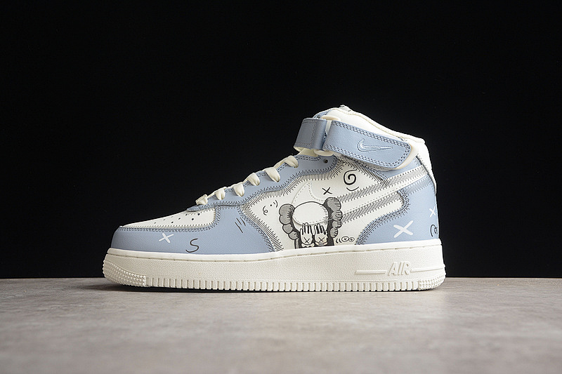 Nike Nike KAWS X AIR FORCE 1 MID GREY/WHITE/BLUE · CW2308-211, photo 1