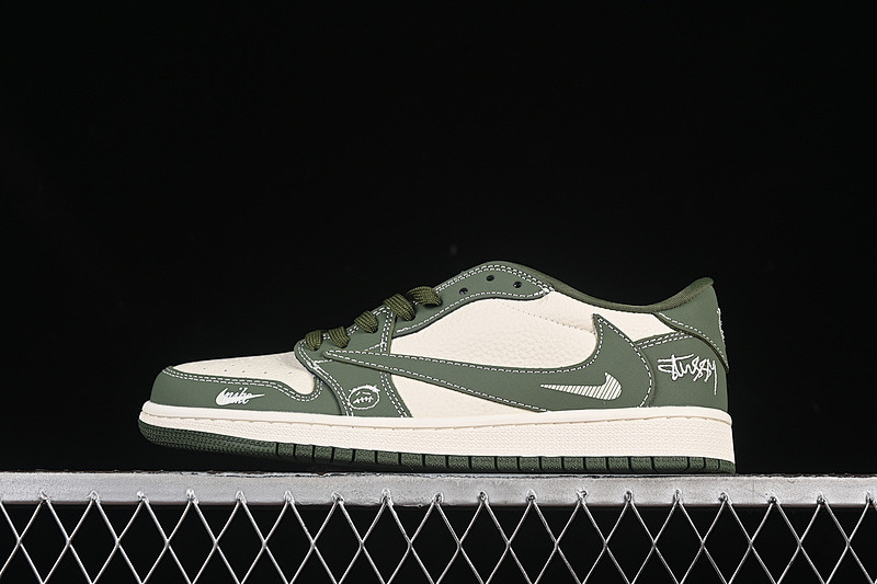 Jordan TRAVIS SCOTT X FRAGMENT DESIGN AIR Jordan 1 LOW OG SP WHITE/GREEN · XS2024-025, photo 1