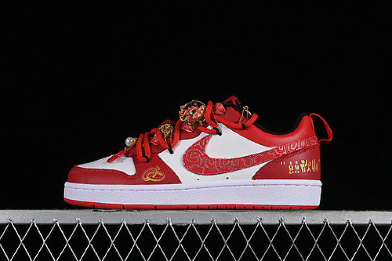 COURT BOROUGH LOW 2 BLACK/UNIVERSITY RED/WHITE · BQ5448-007, photo 1