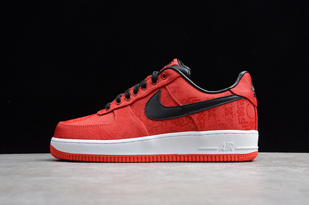 Nike Nike CLOT X AIR FORCE 1 LOW WORLD RED/BLACK/WHITE · 358701-601, photo 1