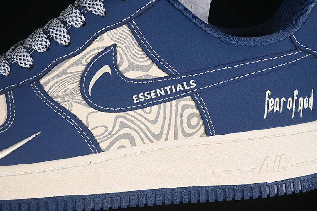 Nike [KK1988-079]-[AIR FORCE 1 07 LOW FOG WHITE/BLUE]-[WOMAN:36-39]-[MAN:40-45] - Image 8