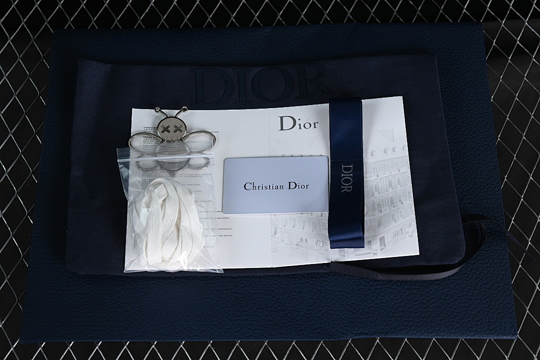Dior [B23 OBLIQUE TOP SNEAKERS MID CASUAL SHOES BLACK/WHITE]-[WOMAN:39]-[MAN:40-46] - Image 2