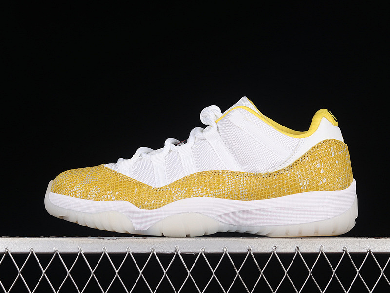 Jordan AIR Jordan 11 LOW YELLOW SNAKESKIN WHITE/TOUR YELLOW/SAIL · AH7860-107, photo 1