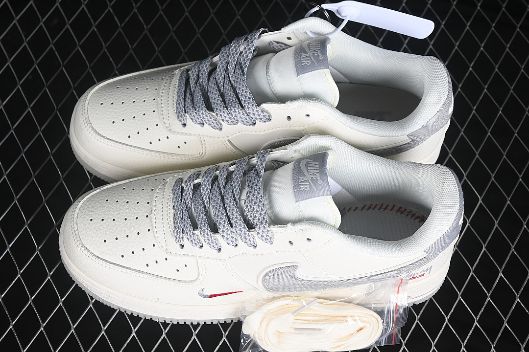Nike [DN9688-106]-[AIR FORCE 1 07 LOW CASUAL SNEAKERS WHITE/GREY/WHITE]-[WOMAN:36-39]-[MAN:40-45] - Image 11