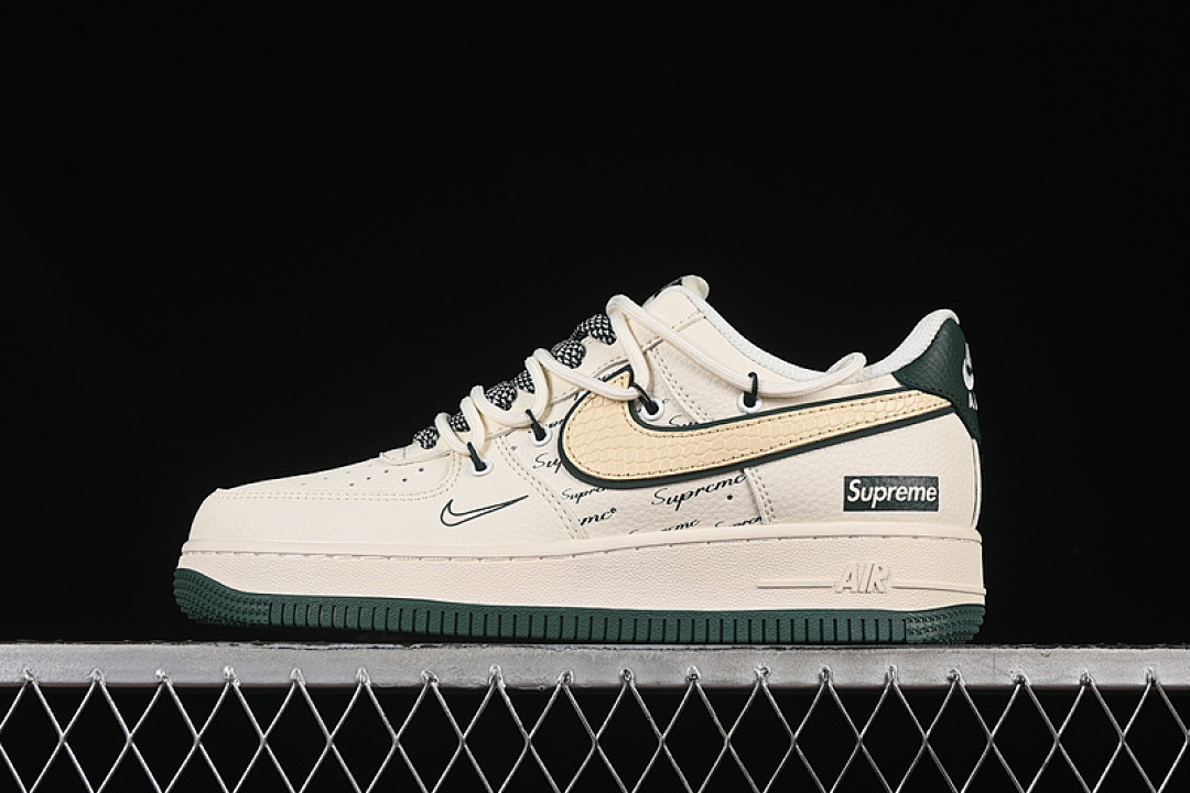 Nike [DM6868-057]-[AIR FORCE 1 07 LOW SUPREME BEIGE/GREEN/WHITE]-[WOMAN:36-39]-[MAN:40-45] - Image 2