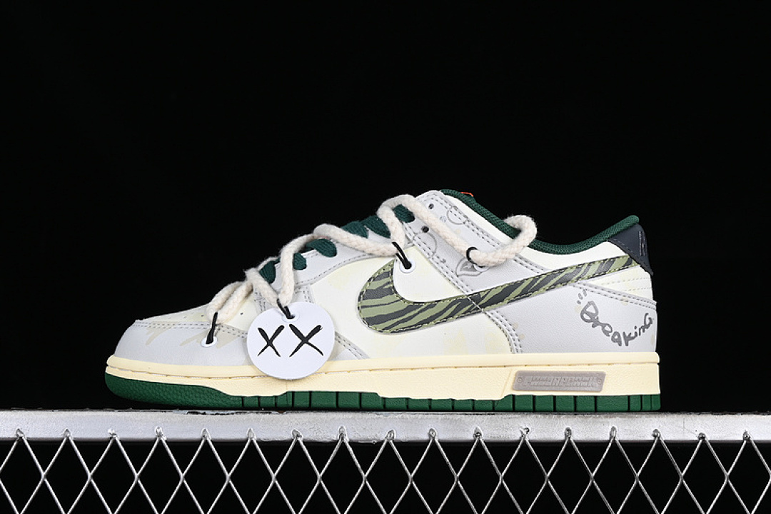 Nike DUNK LOW SB BEIGE/GREY/GREEN · DD1391-300, photo 1