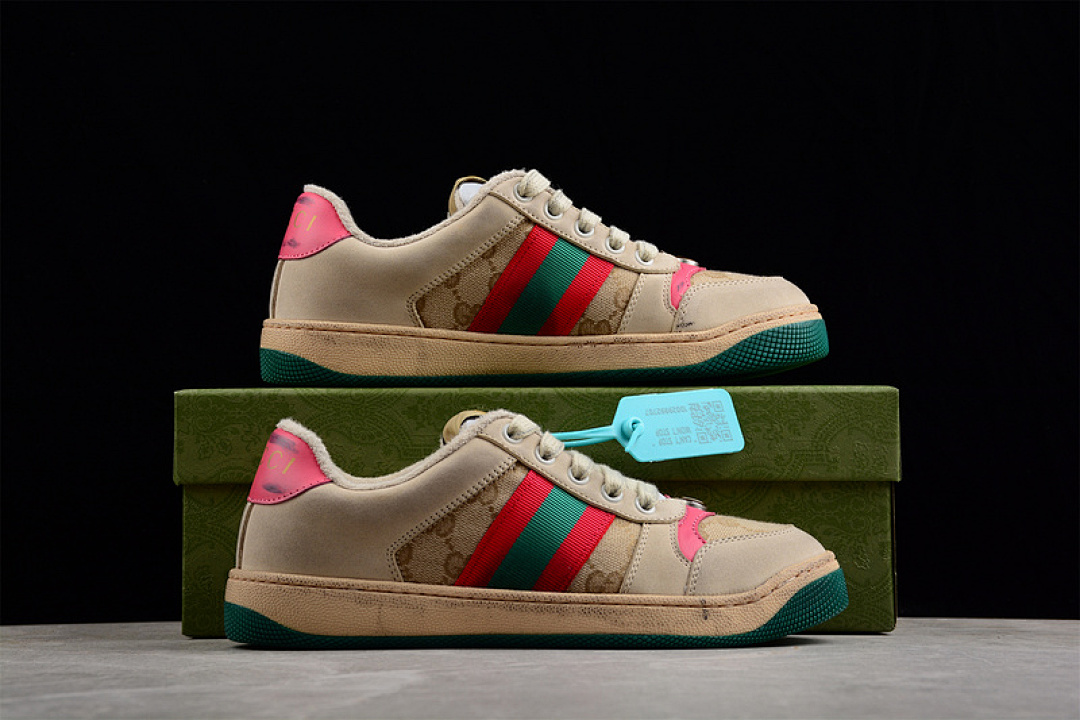 Gucci [GU*CCI SCREENER GG HIGH-TOP SNEAKER BEIGE/GREEN/PINK]-[WOMAN:35-39]-[MAN:40-45] - Image 14