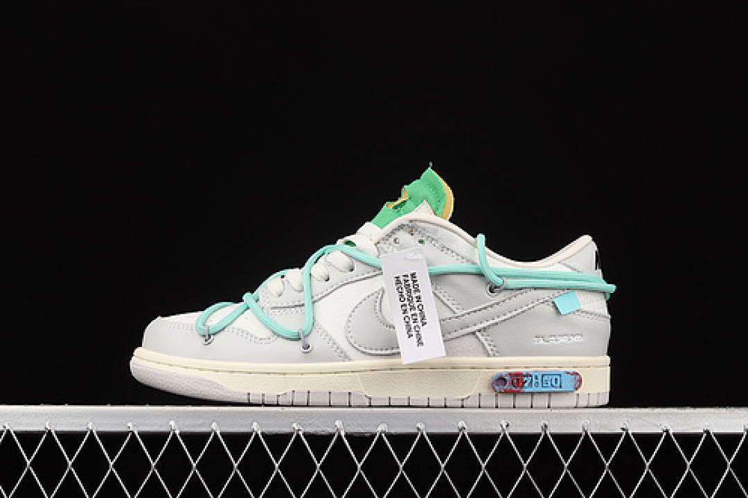 Unbranded [DM1602-108]-[OW X SB DUNK LOW LOT 07 OF 50 SAIL/NEUTRAL GREY/VAPOR GREEN]-[UNISEX:36-45], photo 1