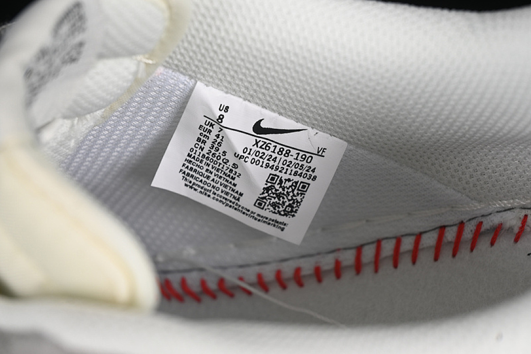 Nike [XZ6188-19]-[AIR FORCE 1 07 LOW WHITE/GREY/BLACK]-[WOMAN:36-39]-[MAN:40-45] - Image 6