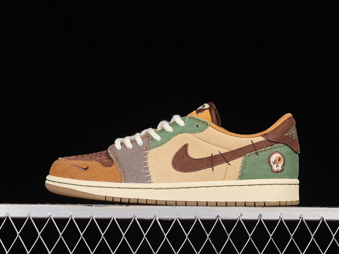 Jordan [DZ7292-200]-[ZION WILLIAMSON AIR JORDAN 1 RETRO LOW VOODOO FLAX/MUSLIN/FAUNA BROWN/OIL (GREEN]), photo 1