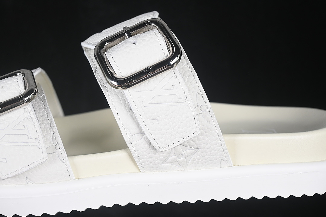 Louis Vuitton [VENICE COMFORT ROUND TOED ONE PIECE SLIPPERS WHITE/PURE WHITE]-[WOMAN:39]-[MAN:40-46] - Image 5