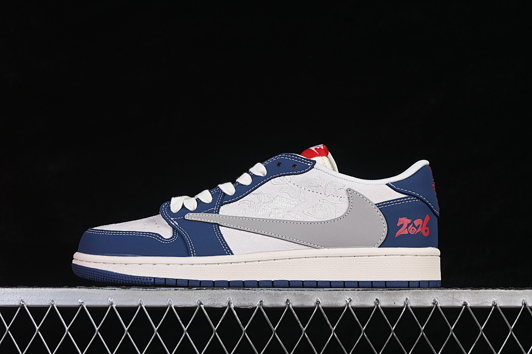 Jordan AIR Jordan 1 LOW RETRO SHOES WHITE/BLUE/GREY · JJ2508-106, photo 1