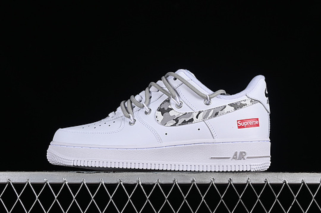 Nike [UP1658-595]-[SUPREME AIR FORCE 1 07 LOW BOX LOGO WHITE/GREY]-[WOMAN:36-39]-[MAN:40-45], photo 1