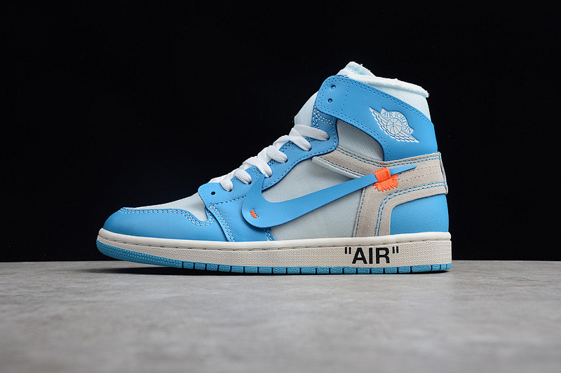 Off-White AIR Jordan 1 RETRO HIGH X OW UNIVERSITY BLUE/WHITE · AQ0818-148, photo 1