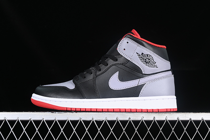 Jordan AIR Jordan 1 MID BLACK/CEMENT GREY/FIRE RED/WHITE · DQ8426-006, photo 1