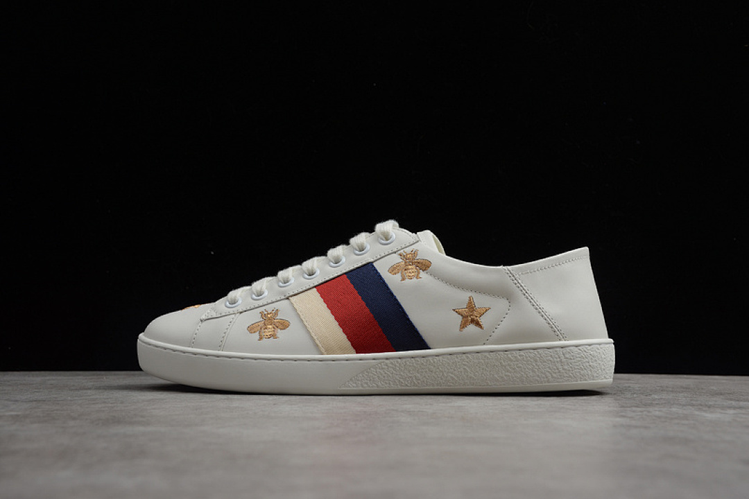 Gucci [GU*CCI ACE EMBROIDERED LOW-TOP SNEAKER WHITE/BLUE/GOLD]-[WOMAN:35-39]-[MAN:40-44] - Image 16