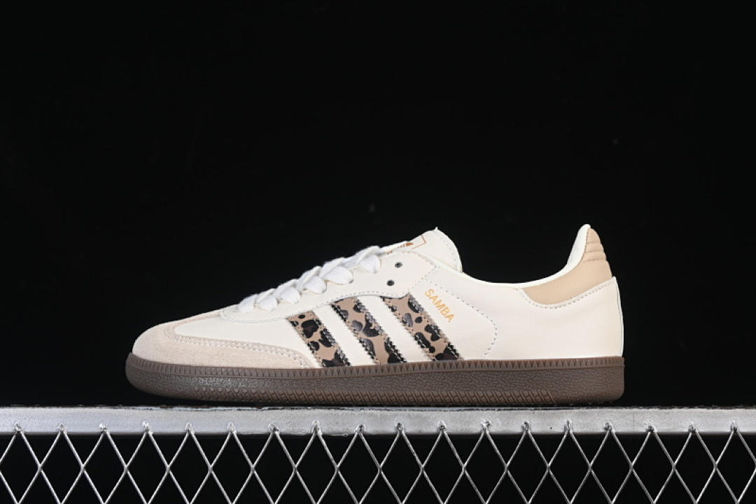 Adidas Adidas SAMBA OG J LEOPARD CREAM WHITE/CORE BLACK/SAND STRATA · JQ5874, photo 1