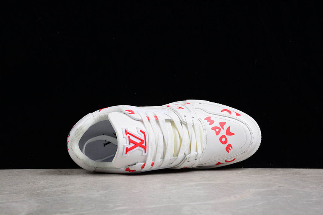 Louis Vuitton [L*V TRAINER SHOES LOW WHITE/WHITE/RED]-[MAN:38-45] - Image 16