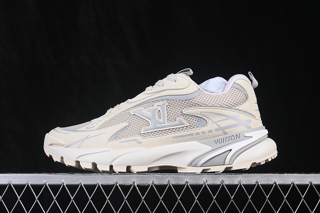 Louis Vuitton Louis Vuitton [TATIC RUNNER CASUAL RUNNING SHOES APRICOT LIGHT GRAY/WHITE/GREY]-[WOMAN:38-39]-[MAN:40-46], photo 1