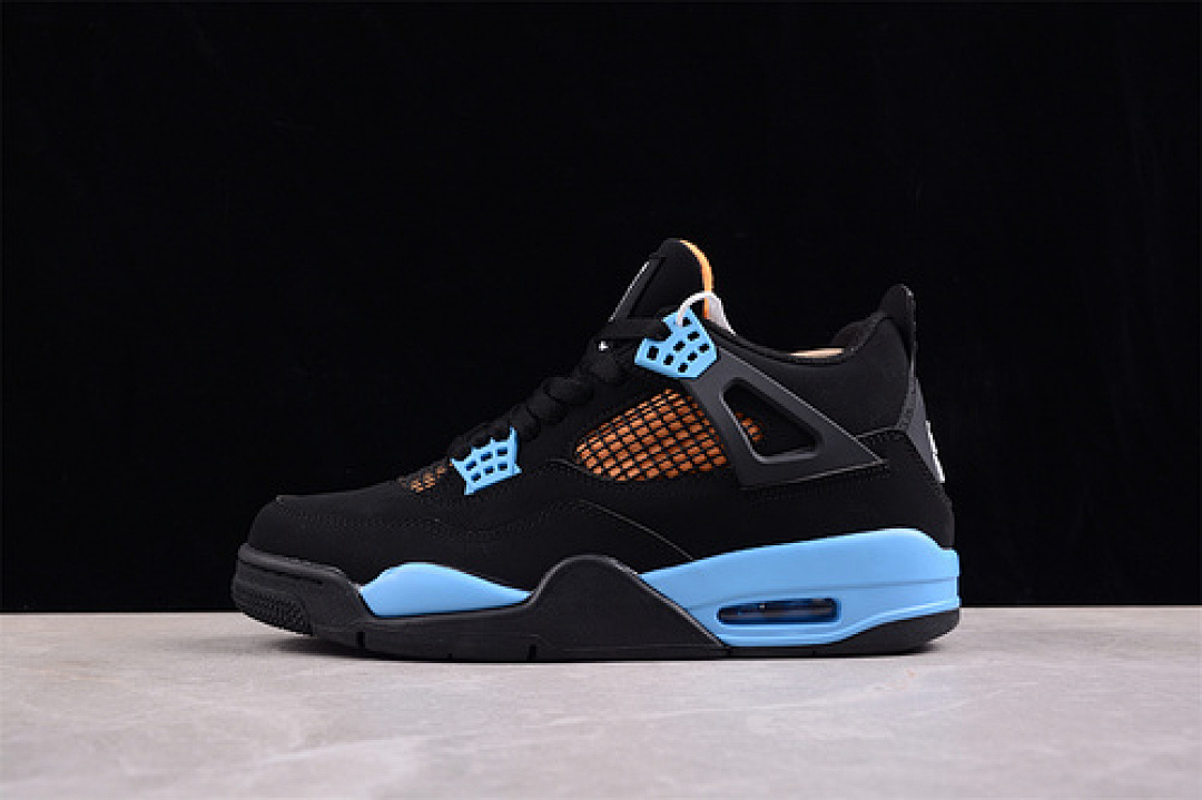 Jordan [AQ9129-003]-[AIR JORDAN 4 RETRO BLACK/BLUE]-[WOMAN:36-39]-[MAN:40-47.5], photo 1