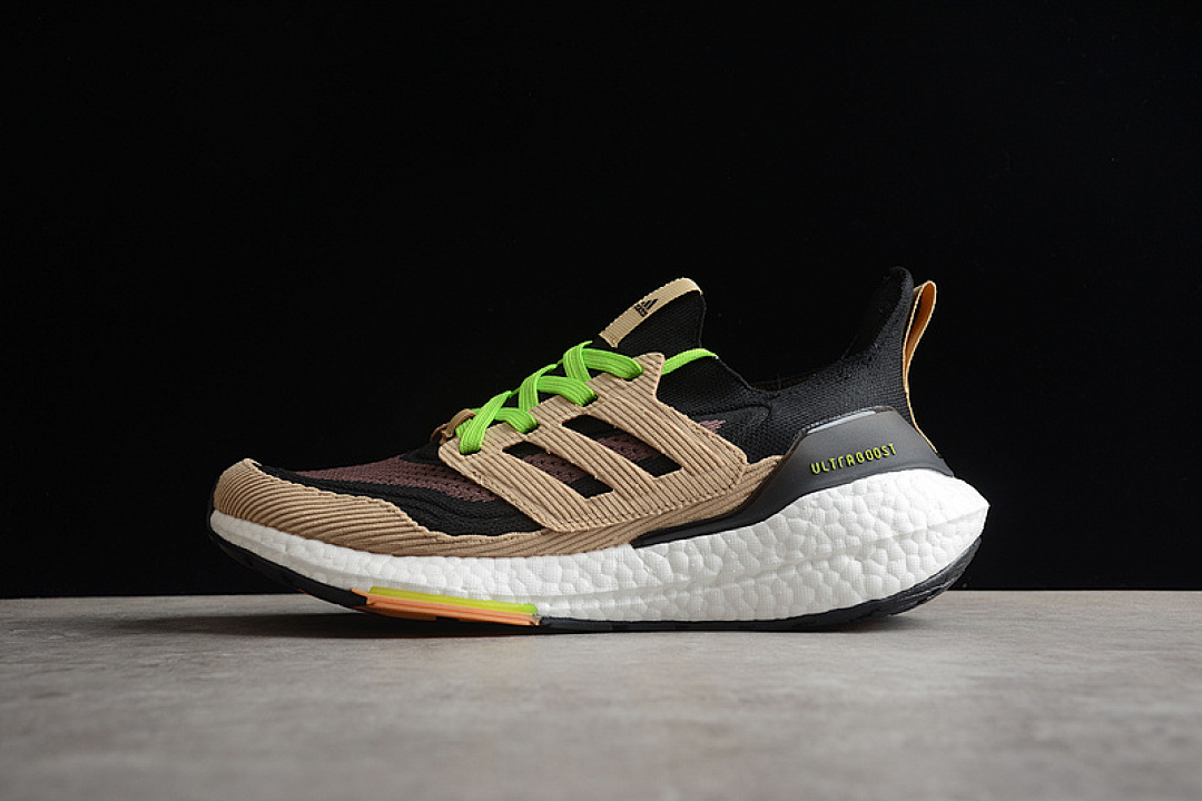 Unbranded [GX5254]-[ULTRABOOST 21 SHOES CORE BLACK/BEIGE TONE/SIGNAL GREEN]-[WOMAN:36-39]-[MAN:40-45], photo 1