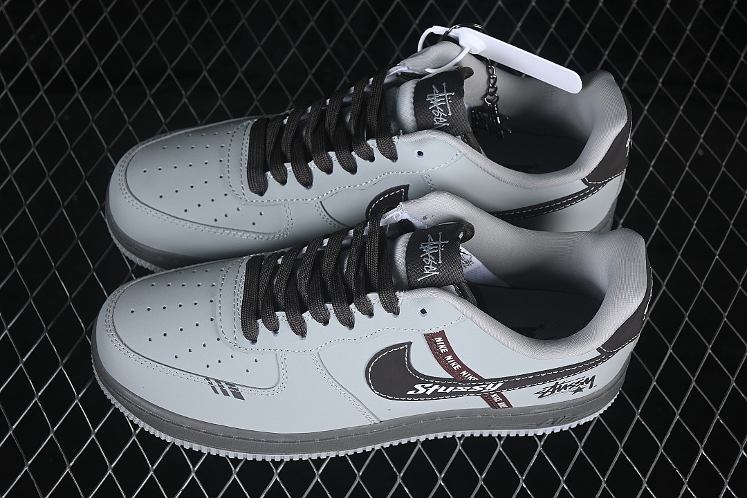 Nike [RJ1988-007]-[AIR FORCE 1 07 LOW CASUAL SNEAKERS LIGHT GRAY/GREY]-[WOMAN:36-39]-[MAN:40-45] - Image 10