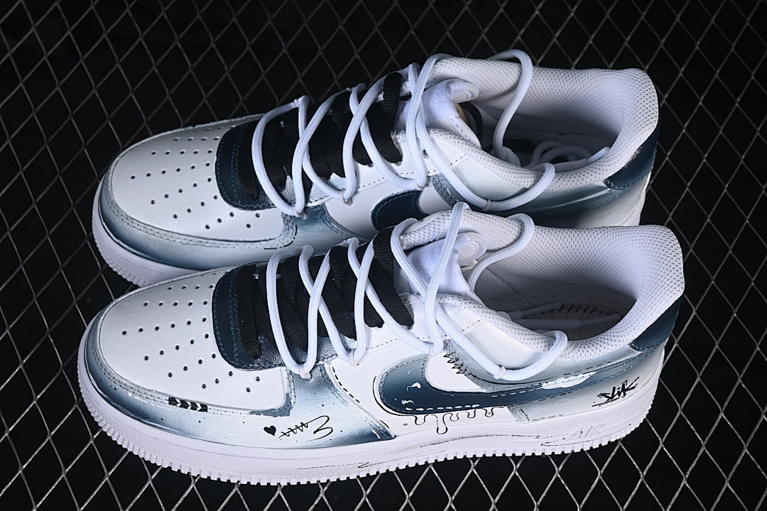 Nike [CW2288-111]-[AIR FORCE 1 07 LOW CASUAL SNEAKERS WHITE/BLUE/WHITE]-[WOMAN:36-39]-[MAN:40-45] - Image 11