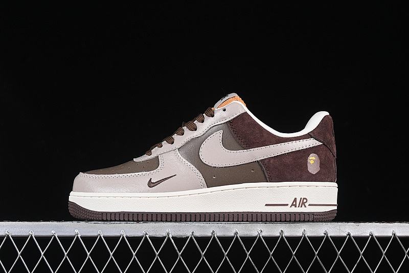 Nike Nike AIR FORCE 1 07 LOW BAPE WHITE/BROWN/GREY · KK1988-039, photo 1