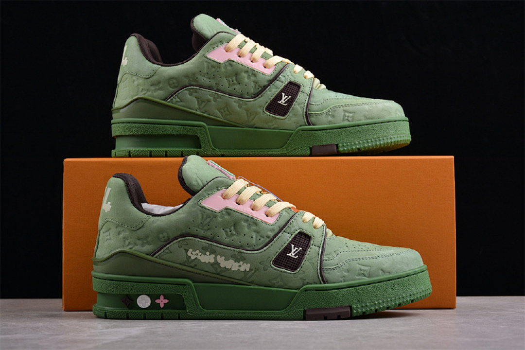 Louis Vuitton [2024TRAINER L*V LOUIS VUITTON TRAINER YELLOW/GREEN/PINK]-[MAN:38-45] - Image 2