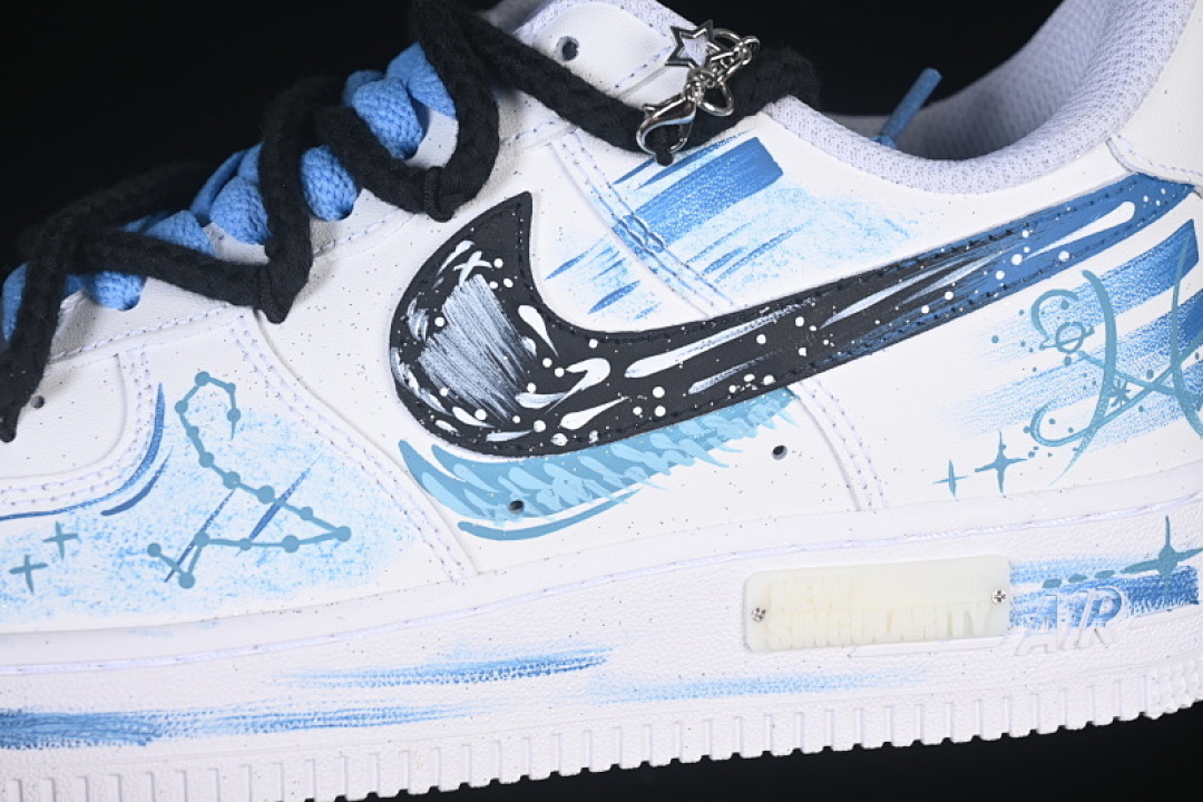 Nike [219-320]-[AIR FORCE 1 07 LOW PISCES BLACK/BLUE/WHITE]-[WOMAN:36-39]-[MAN:40-45] - Image 8