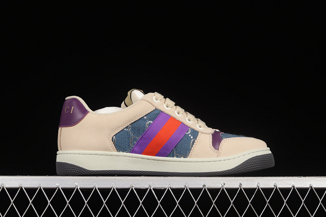 Gucci [A35M09064]-[GU*CCI DISTRESSED SCREENER SNEAKERS BEIGE/BLUE/PURPLE-RED]-[WOMAN:35-40] - Image 17