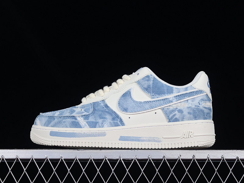 Nike Nike AIR FORCE 1 LOW 07 BROKEN SILK WHITE/BLUE/BEIGE · CW1888-611, photo 1