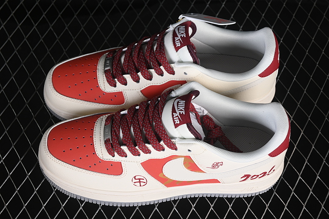 Nike [JP2026-151]-[AIR FORCE 1 07 LOW WHITE/RED/GOLD/GREY]-[WOMAN:36-39]-[MAN:40-45] - Image 11
