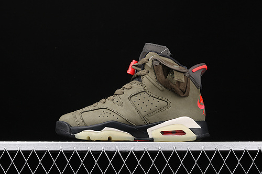 Jordan [CN1084-200]-[GET TRAVIS SCOTT X AIR JORDAN 6 MEDIUM OLIVE/BLACK/UNIVERSITY (RED]), photo 1